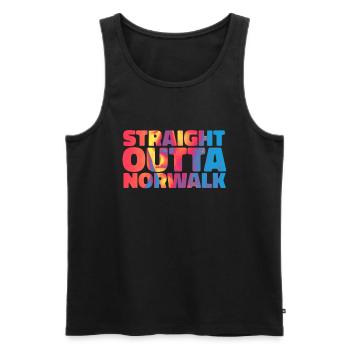 Straight out of Norwalk California Walking Town - Men's Premium Organic Tank Top - black - Front - Michal (187cm)