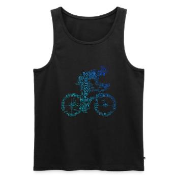 Rennrad Damen Rennradfahren Herren Rennradfahrer - Männer Premium Bio Tank Top - Schwarz - Vorne - AI Model Male 178 light (178cm)