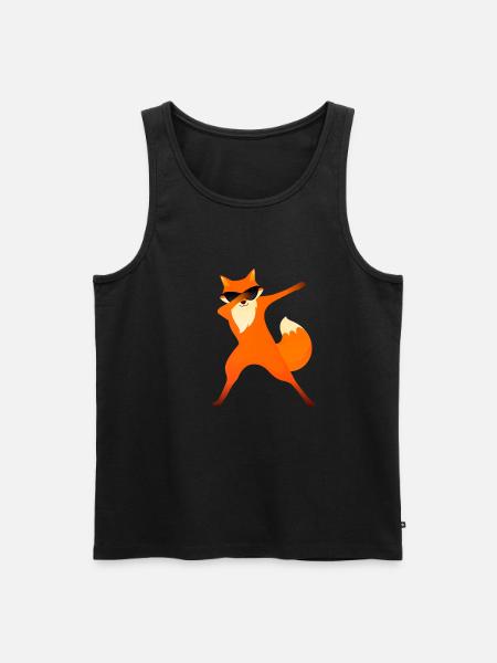Fox Dabbing - Dab Dance - Débardeur bio Premium Homme - noir
