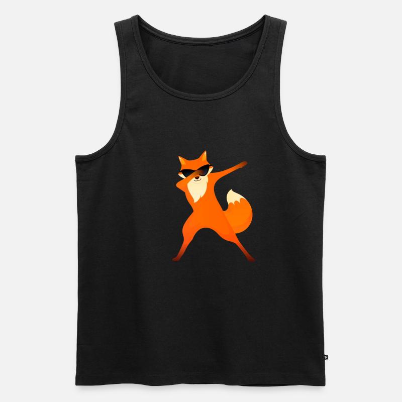 Fox Dabbing - Dab Dance - Débardeur bio Premium Homme - noir