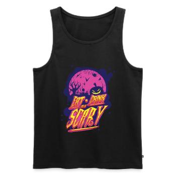 Halloween - Men's Premium Organic Tank Top - black - Front - Michal (187cm)