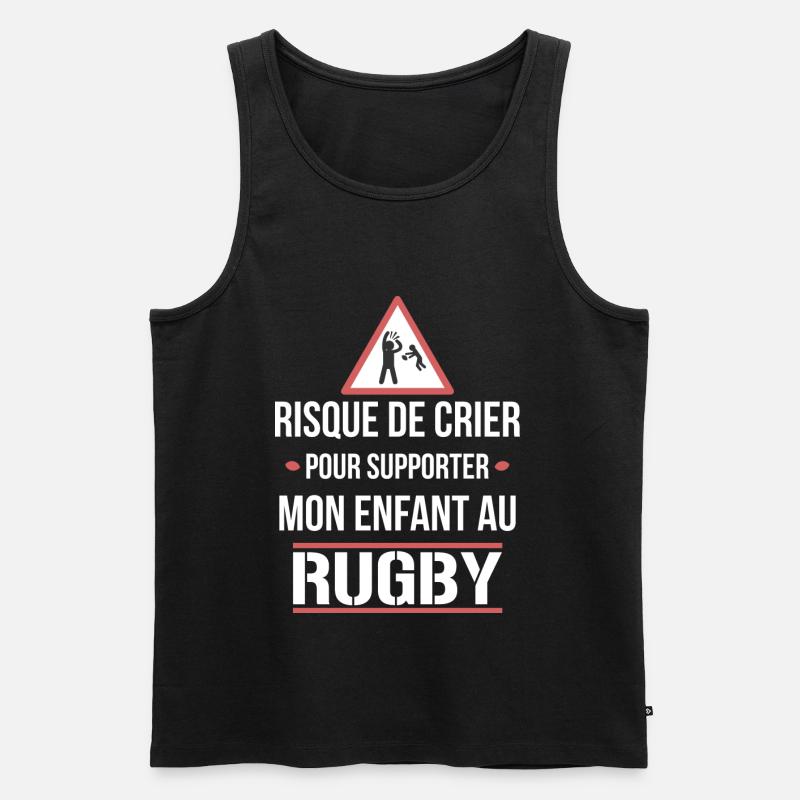 Rugby - risque de crier - Débardeur bio Premium Homme - noir