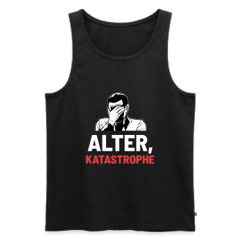 Alter Katastrophe - Männer Premium Bio Tank Top - Schwarz - Vorne - AI Model Male 178 light (178cm)