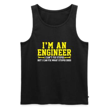 Engineer engineering - Men's Premium Organic Tank Top - black - Front - AI Model Male 178 light (178cm)