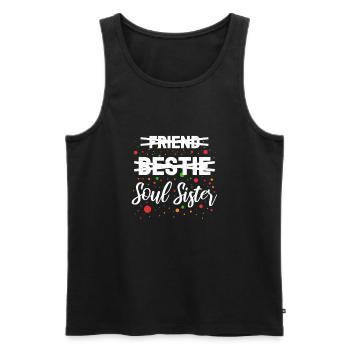 Friend Beast Soul Sister - Men's Premium Organic Tank Top - black - Front - Michal (187cm)