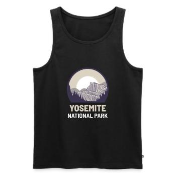 Parc national de Yosemite - Débardeur bio Premium Homme - noir - Devant - AI Model Male 178 light (178cm)
