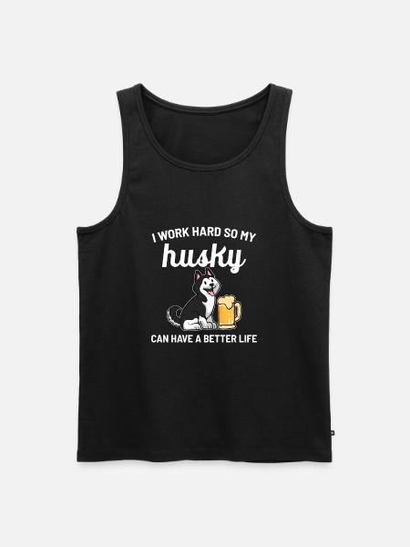 Chien Husky - Débardeur bio Premium Homme - noir