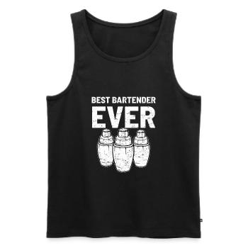 Barkeeper - Männer Premium Bio Tank Top - Schwarz - Vorne - AI Model Male 178 light (178cm)