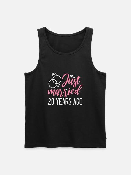 20-year wedding anniversary - Men's Premium Organic Tank Top - black