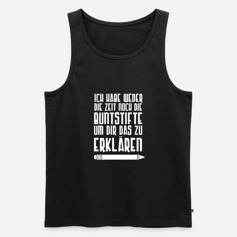 Sarkasmus - Männer Premium Bio Tank Top - Schwarz