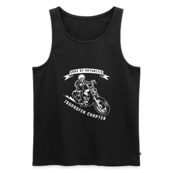 Arthritis Ibuprofen Chapter Biker - Men's Premium Organic Tank Top - black - Front - Michal (187cm)