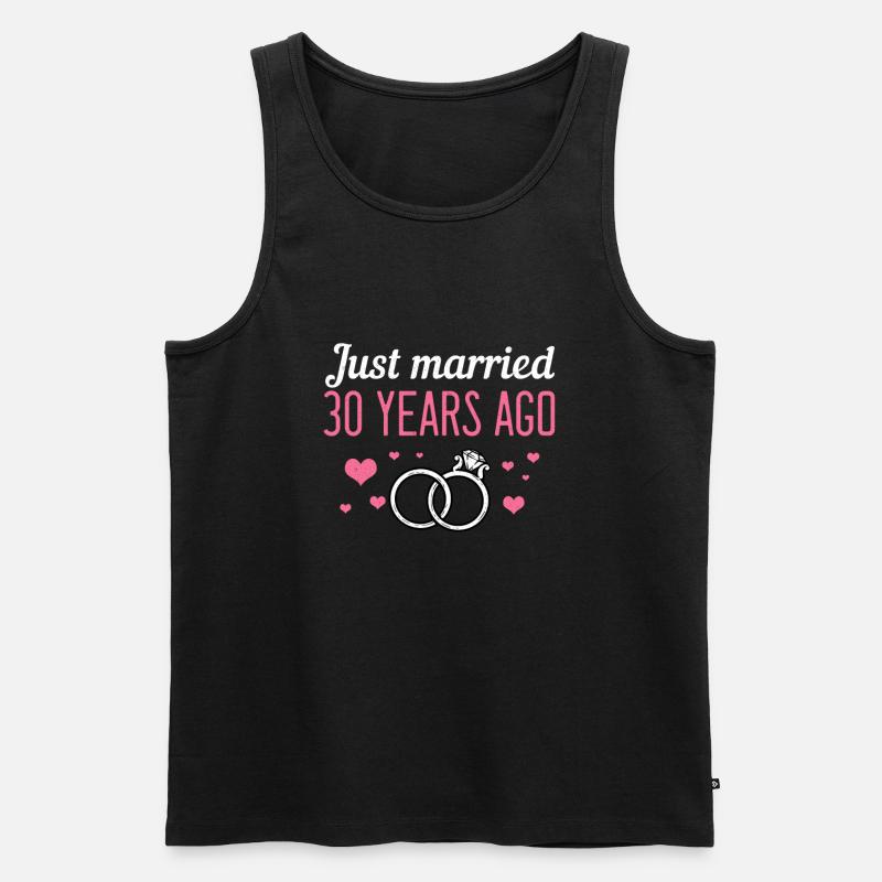 30-jähriges Hochzeitsjubiläum - Männer Premium Bio Tank Top - Schwarz