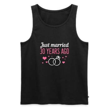 30e anniversaire de mariage - Débardeur bio Premium Homme - noir - Devant - AI Model Male 178 light (178cm)