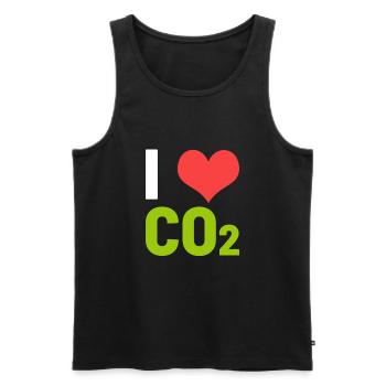 CO2 dioxyde de carbone - Débardeur bio Premium Homme - noir - Devant - AI Model Male 178 light (178cm)
