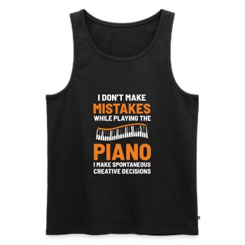 piano pianist - Men's Premium Organic Tank Top - black - Front - Michal (187cm)