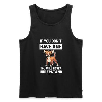 Chihuahua - Men's Premium Organic Tank Top - black - Front - Michal (187cm)