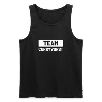Team Currywurst Deutsche Küche - Männer Premium Bio Tank Top - Schwarz - Vorne - Michal (187cm)