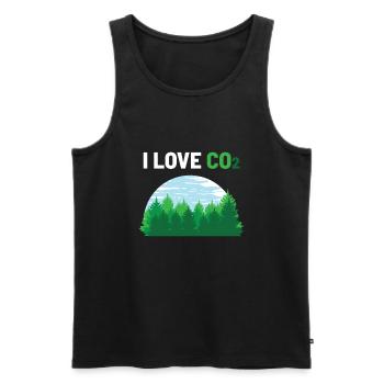 I love CO2 carbon dioxide - Men's Premium Organic Tank Top - black - Front - AI Model Male 178 light (178cm)