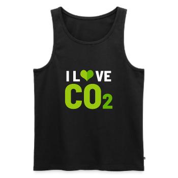 J'aime le CO2 - Débardeur bio Premium Homme - noir - Devant - AI Model Male 178 light (178cm)