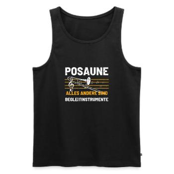 Posaune Posaunist - Männer Premium Bio Tank Top - Schwarz - Vorne - Michal (187cm)