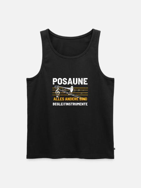Posaune Posaunist - Männer Premium Bio Tank Top - Schwarz