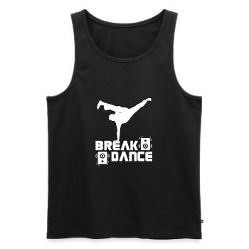 break dance - Débardeur bio Premium Homme - noir - Devant - Michal (187cm)
