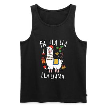 Noël Lama - Débardeur bio Premium Homme - noir - Devant - Michal (187cm)