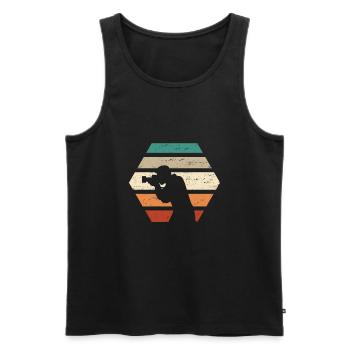 Photographer Photographer Photographer - Men's Premium Organic Tank Top - black - Front - Michal (187cm)