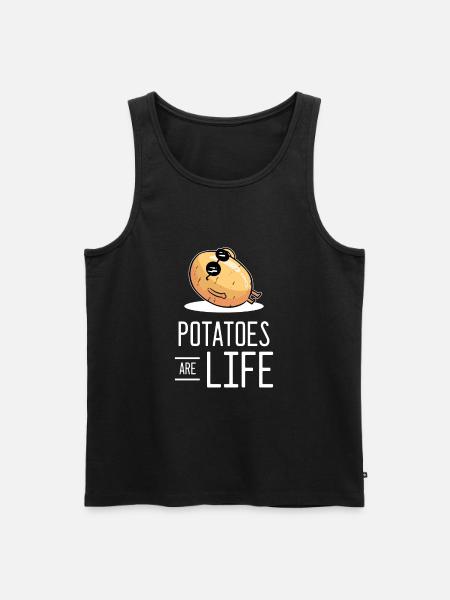 Kartoffel - Männer Premium Bio Tank Top - Schwarz