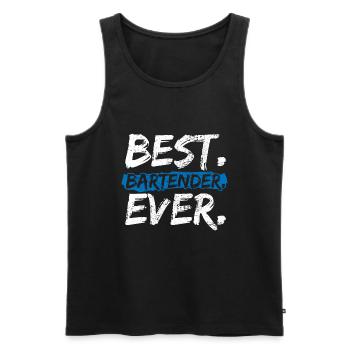 Barkeeper - Männer Premium Bio Tank Top - Schwarz - Vorne - AI Model Male 178 light (178cm)