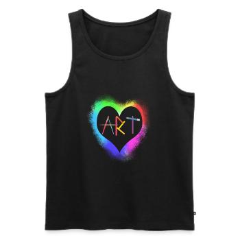 Art teacher artist - Men's Premium Organic Tank Top - black - Front - Michal (187cm)