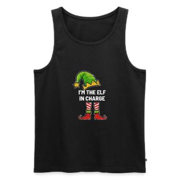Weihnachten im Einsatz Elf - Männer Premium Bio Tank Top - Schwarz - Vorne - Michal (187cm)