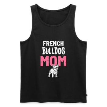 Bouledogue français maman - Débardeur bio Premium Homme - noir - Devant - Michal (187cm)
