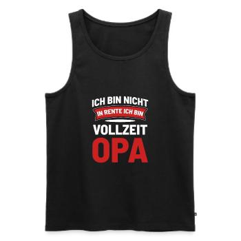 Ruhestand Opa Ruhestand - Männer Premium Bio Tank Top - Schwarz - Vorne - Michal (187cm)