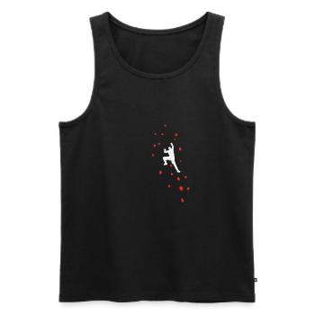 Bouldern Klettern Felsbrocken - Männer Premium Bio Tank Top - Schwarz - Vorne - AI Model Male 178 light (178cm)