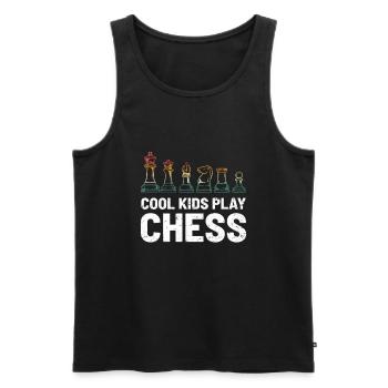 Chess Player Kids Retro - Men's Premium Organic Tank Top - black - Front - Michal (187cm)