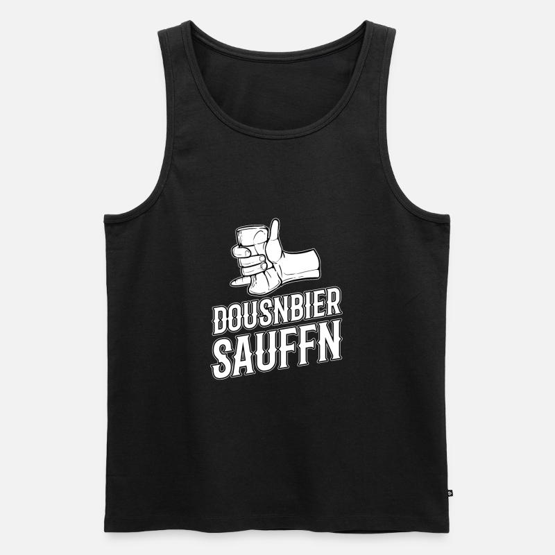 Dosenbier-Partei - Männer Premium Bio Tank Top - Schwarz