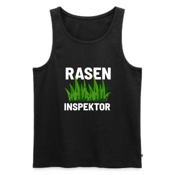 Raseninspektor Rasenmähen - Männer Premium Bio Tank Top - Schwarz - Vorne - Michal (187cm)