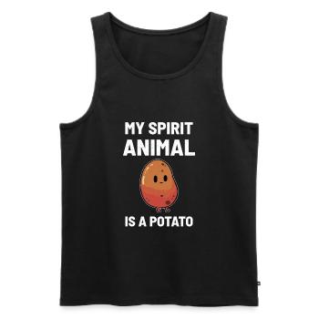 Kartoffel - Männer Premium Bio Tank Top - Schwarz - Vorne - AI Model Male 178 light (178cm)