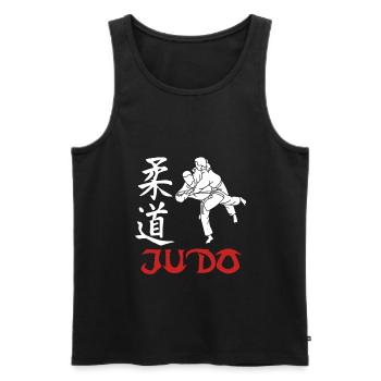 Judo-Kampfkunst - Männer Premium Bio Tank Top - Schwarz - Vorne - Michal (187cm)