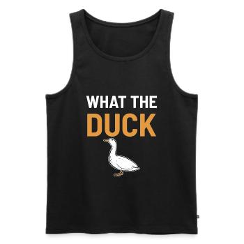 Duck Ducks Squeeze Duck Gift Enfants - Débardeur bio Premium Homme - noir - Devant - AI Model Male 178 light (178cm)