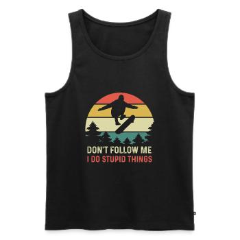 Skater skating skateboard hobby free time - Men's Premium Organic Tank Top - black - Front - Michal (187cm)