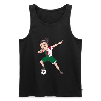 Algérie Football féminin Footballeur Fille Football - Débardeur bio Premium Homme - noir - Devant - AI Model Male 178 light (178cm)