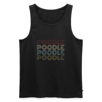 Retro caniche Amateur Poodle - Débardeur bio Premium Homme - noir - Devant - Michal (187cm)