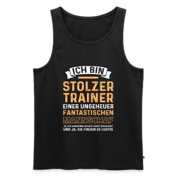 Stolzer Trainer Ungeheuer Fantastischen Mannschaft - Männer Premium Bio Tank Top - Schwarz - Vorne - Michal (187cm)