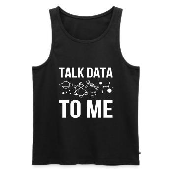 Logiciel de programmation Talk Data To Me - Débardeur bio Premium Homme - noir - Devant - Michal (187cm)