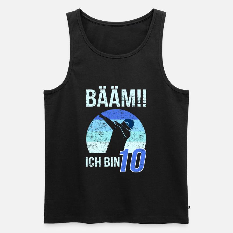 Bääm Ich Bin 10 Jahre Geburtstag Feiern - Männer Premium Bio Tank Top - Schwarz