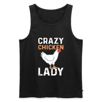 Poulet coq poulets poulailler - Débardeur bio Premium Homme - noir - Devant - Michal (187cm)