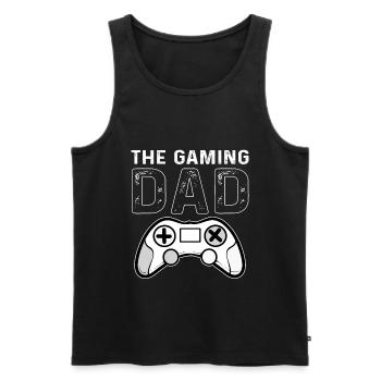 Gamer Dad Gaming Playing Controller Games - Men's Premium Organic Tank Top - black - Front - Michal (187cm)