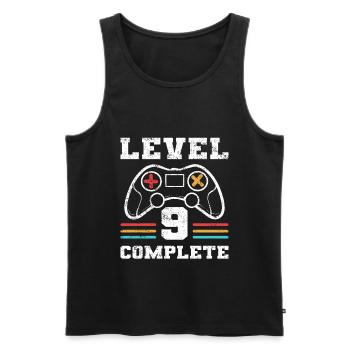 Birthday Level 9 Complete Gaming Controller - Men's Premium Organic Tank Top - black - Front - AI Model Male 178 light (178cm)